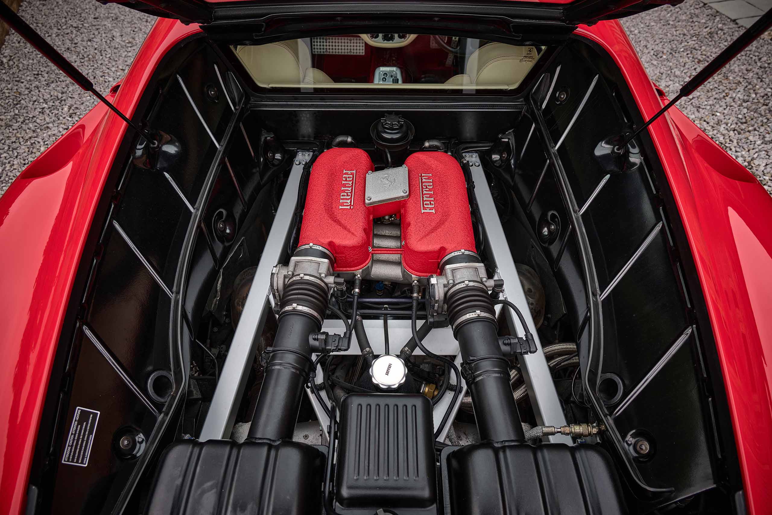 Ferrari engine bay by Matthew Brown Photography